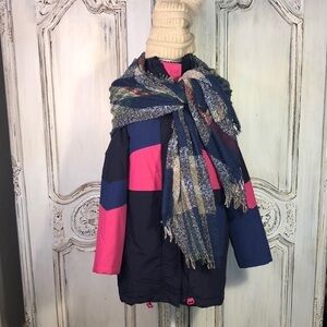 ASOS Long Line Color Block Weatherproof Puffer Jacket Size 6